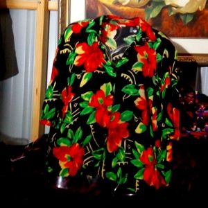 Hawaiian print blouse